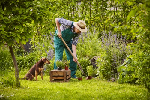 A gardener reviewing a service complaint form