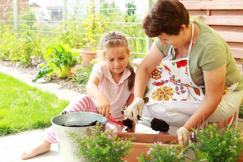 A customer issue being logged for a gardening service